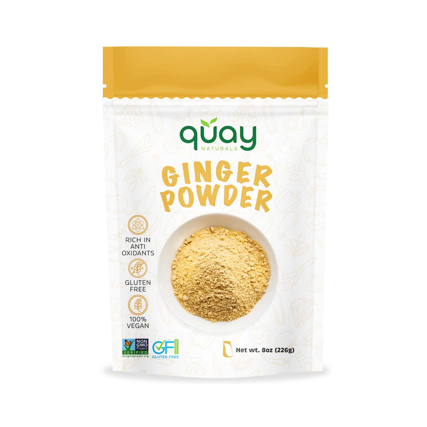 Ground Ginger Powder (8 oz) for Cooking, Baking, Tea, Energy Drinks &amp; Beverages - Highly Aromatic - Fine Loose Powder - Powdered Ginger - No Preservatives, Colors &amp; Additives - Non GMO