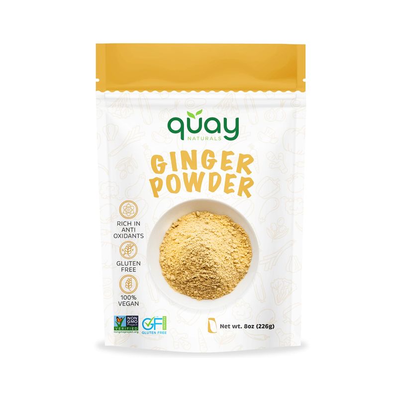 Ground Ginger Powder (8 oz) for Cooking, Baking, Tea, Energy Drinks &amp; Beverages - Highly Aromatic - Fine Loose Powder - Powdered Ginger - No Preservatives, Colors &amp; Additives - Non GMO