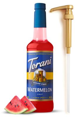 Sugar Free Watermelon Flavored Syrup 25 4 Ounces Watermelon Syrup Coffee Toppings with Fresh Finest Pump