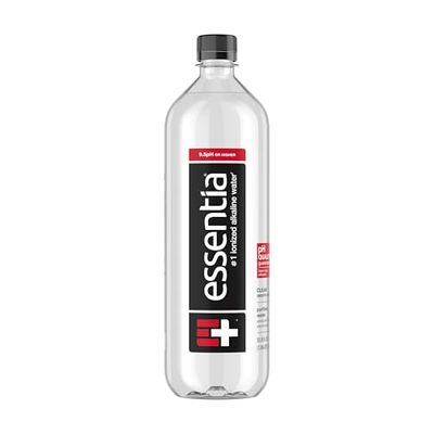 Essentia 1 Liter Bottled Water; 99.9% Pure, Infused with Electrolytes for a Smooth Taste, pH 9.5 or Higher; Ionized Alkaline Water