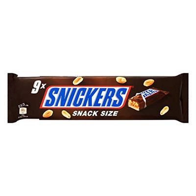 Peanut Chocolate bar | Snickers | Snack Size 9 x 40g | Total Weight 12.7 ounce