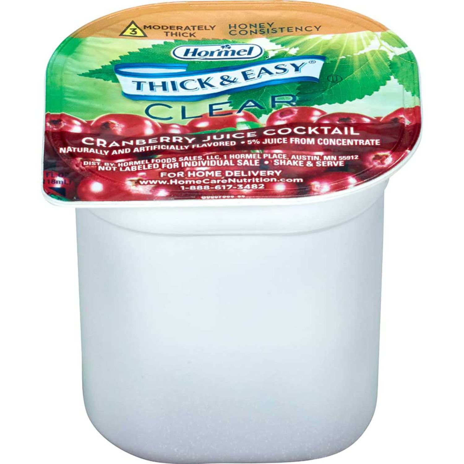 Thick &amp; Easy Clear Thickened Cranberry Juice Cocktail, Honey Consistency, 4 Ounce