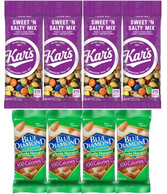 Nuts Snack Packs - Mixed Nuts and Trail Mix Individual Packs - Healthy Snacks Care Package Gift (28 Count)