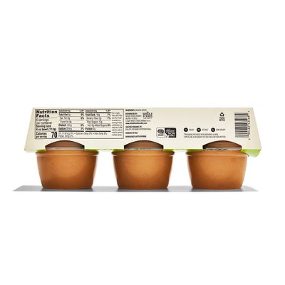 365 by Whole Foods Market, Organic Unsweetened Apple Sauce 6 Pack, 24 Ounce