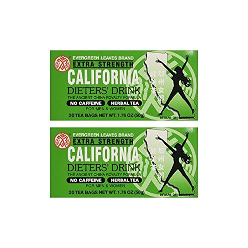California Dieters&#39; Drink Extra Strength Tea (Pack of 2 20-Count Boxes)