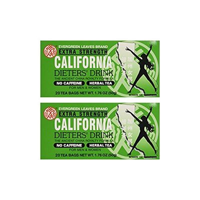 California Dieters&#39; Drink Extra Strength Tea (Pack of 2 20-Count Boxes)