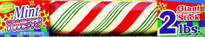 Giant Candy Cane Peppermint Mint Twist Stick 2 Pounds