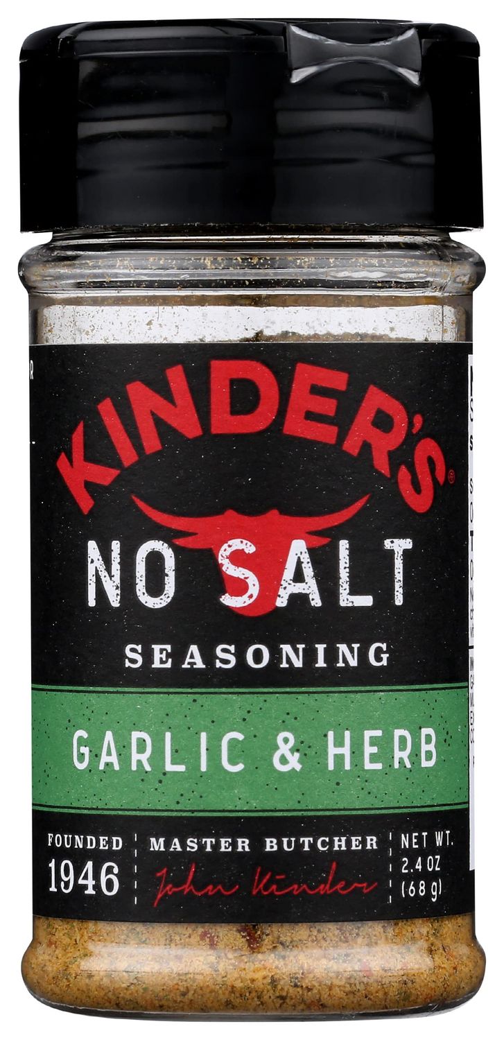 Kinder&#39;s No Salt Garlic And Herb Spice, Non GMO, Gluten Free, 2.4 Ounce (Pack Of 8)