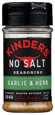 Kinder&#39;s No Salt Garlic And Herb Spice, Non GMO, Gluten Free, 2.4 Ounce (Pack Of 8)