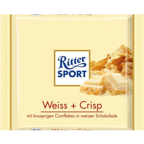 Ritter Sport Weiss + Crisp / white &amp; crisp (3 Bars each 100g) - fresh from Germany