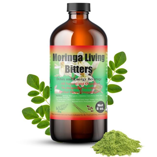 Herboganic Moringa Living Bitters for overall Health and wellness | Pack of 2| 16oz