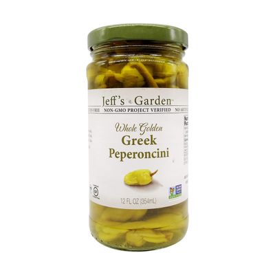 Jeff&#39;s Garden, Peperoncini Grrek Golden Whole, 12 Ounce
