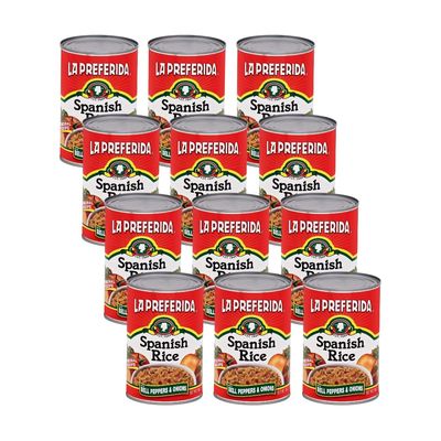 La Preferida Canned Spanish Rice, 15 OZ, (Pack of 12)