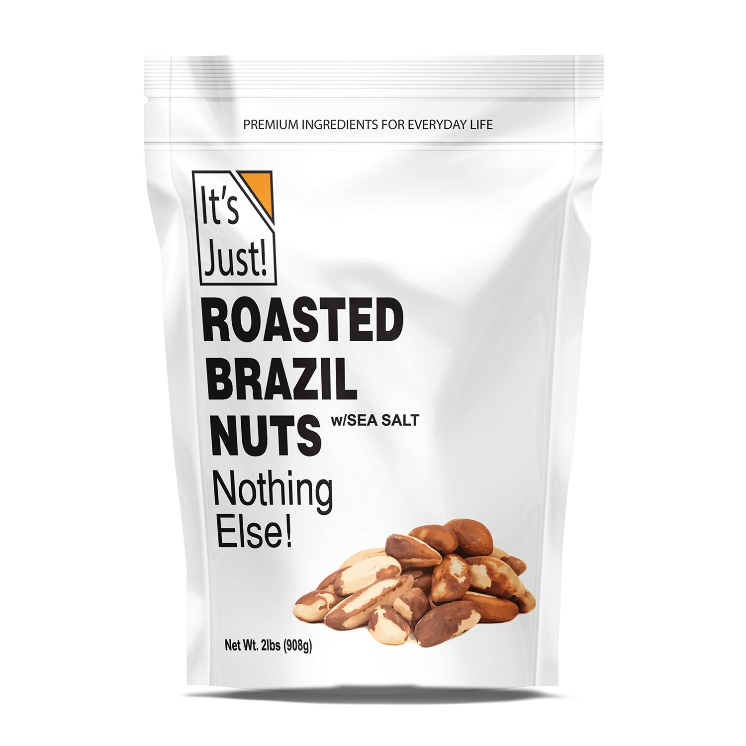 It&#39;s Just - Brazil Nuts, 2lbs, Product of Peru, Roasted &amp; Salted, Packaged in USA (Roasted/Sea Salted, 2 Pound (Pack of 1))
