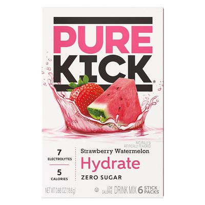 Pure Kick Hydration Singles To Go Drink Mix, Strawberry Watermelon, 6 CT (Pack of 8)