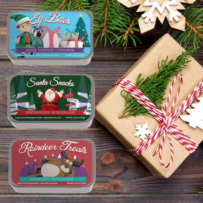 Christmas Novelty Mint Tins Gift (Set of 3) Stocking Stuffer Christmas Candy For Adults, Chrildren and Kids