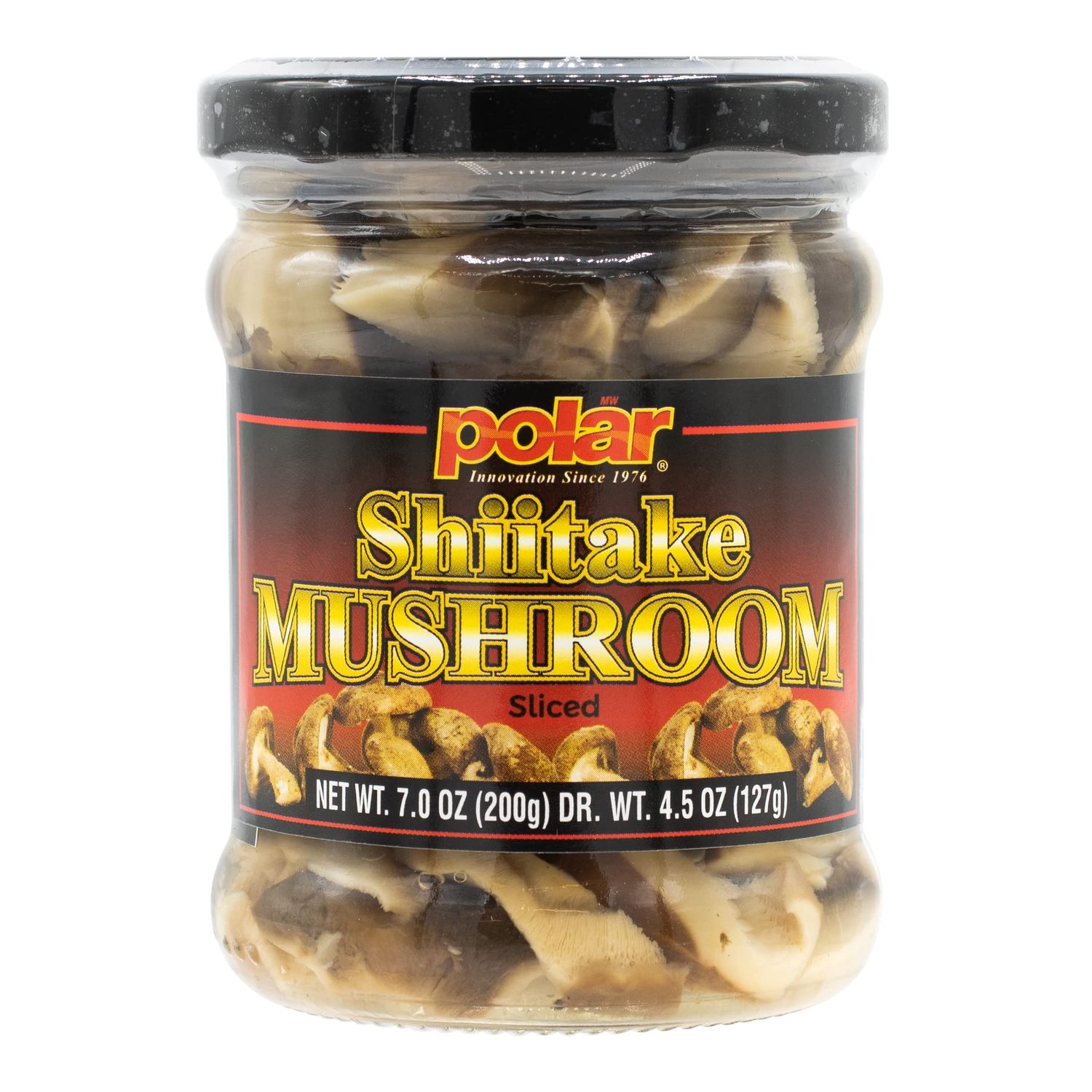 MW Polar Shiitake Mushrooms in Jar, Ready-to-eat, Easy, Sliced, Healthy, Great for Pasta, Ramen, Quiche, Omelet, Stir fry, Asian recipes, Bibimbap, Side dishes, 7 oz (Pack of 12)