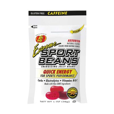 Jelly Belly Sport Beans- Extreme Assorted - Energy Chews with Caffeine [24 Pack] Box (Cherry, Watermelon &amp; Pomegranate) Click for More Sizes 1 Ounce