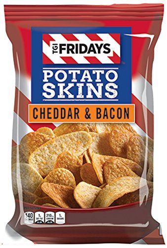 TGI Friday&#39;s 4 oz Cheddar &amp; Bacon Potato Skins Chips (3 Bags)