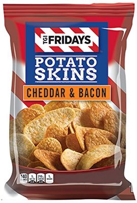 TGI Friday&#39;s 4 oz Cheddar &amp; Bacon Potato Skins Chips (3 Bags)