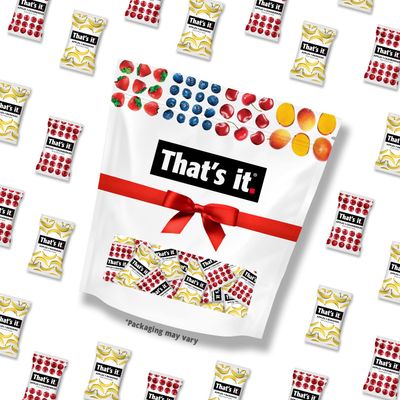 Thats It. Fun Size Fruit Bars Variety Pack(50 Pieces, 10g Each) With Apples + Bananas, Apples + Cranberries, Non-GMO, Paleo and Kosher Friendly, Gluten Free Breakfast Snacks