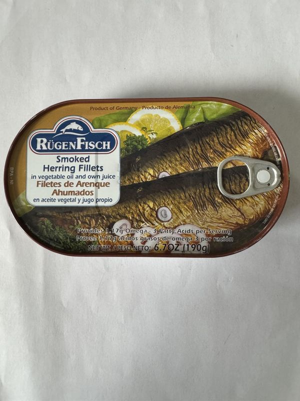 Smoked Herring Fillets Rugenfisch Filets de Hareng Fumes 6.7 oz (4 PACK)