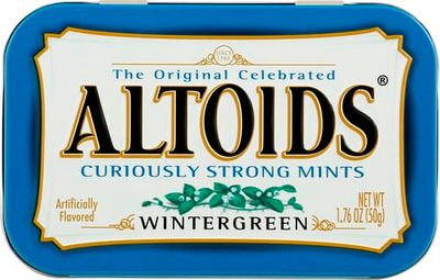 Altoids Wintergreen Candy, 1.76oz Tin Container, 12 Containers/box