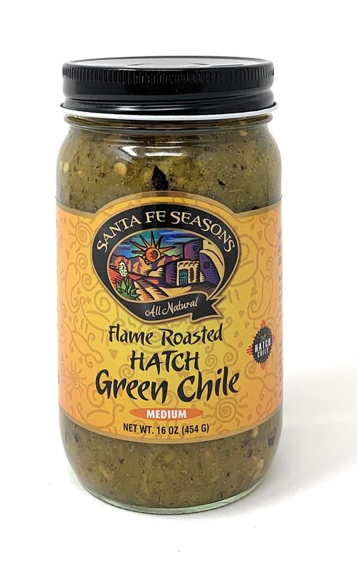 Santa Fe Seasons Flame Roasted Hatch Green Chile Medium 16 Ounce