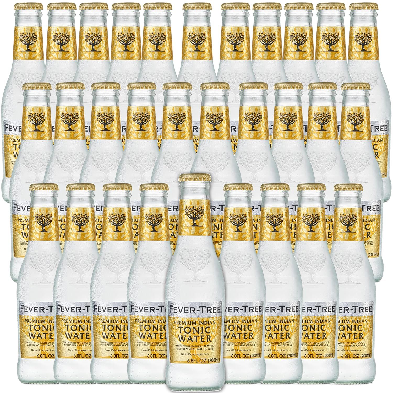 Fever Tree Premium Indian Tonic Water - Premium Quality Mixer and Soda - Refreshing Beverage for Cocktails &amp; Mocktails 200ml Bottle