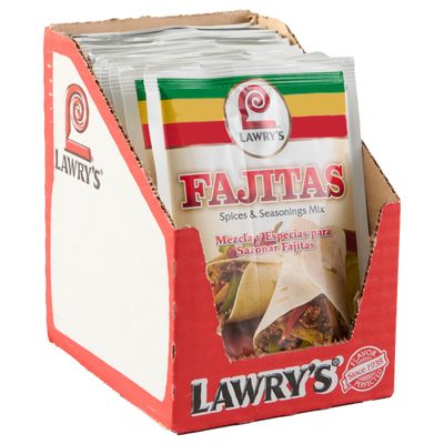 Lawry&#39;s Fajitas Spices &amp; Seasonings Mix, 1.27 oz (Pack of 12)