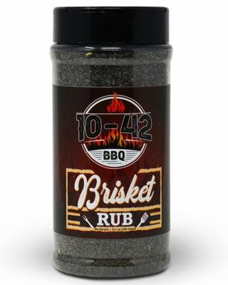 10-42 BBQ Brisket Rub - All-Natural Spice Seasoning for Steak 10.5oz Bottle