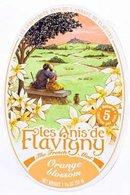 2 Packs Les Anis de Flavigny Hard Candy 1.75-ounce (50g) Tins (Orange Blossom 2-Pack)