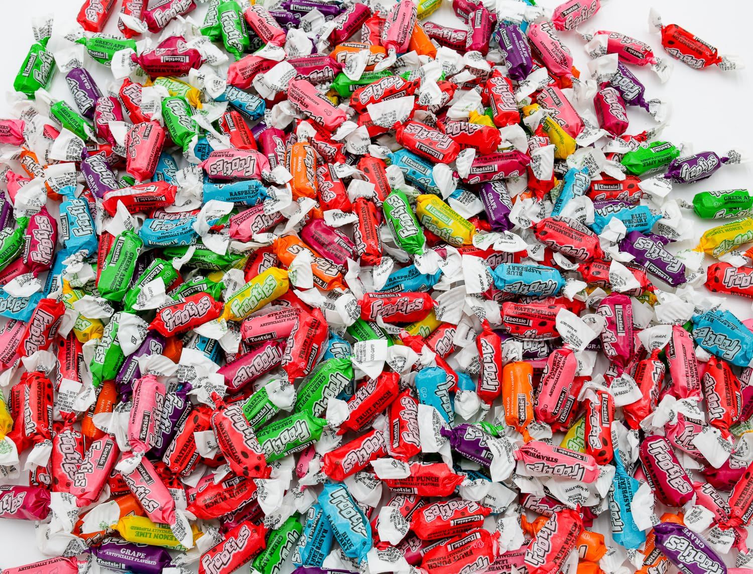 TOOTSIE FROOTIES Taffy Candy Assorted Mix (10 Flavors) - Tootsie Rolls Bulk Bag, Individually Wrapped, Fruit Chews, Gluten and Peanut Free, Ultimate Variety, 1 lb (145 Pieces)