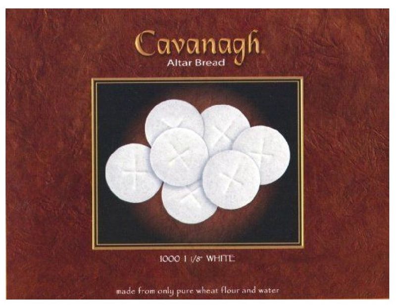 Cavanagh White Altar Communion Bread 1 1/8 (1000 Count) - Box of Thin Bread with Round Cross Design for Church Ceremonies &amp; Altar - Perfect Church Supplies - Celebrating the Body of Christ