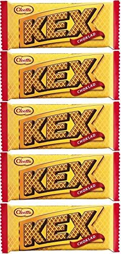 Cloetta Kex Chocolate Bars Wafers in Milk Chocolate 60g bar - Pack of 5