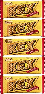 Cloetta Kex Chocolate Bars Wafers in Milk Chocolate 60g bar - Pack of 5
