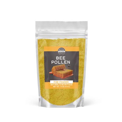 Birch &amp; Meadow Bee Pollen Powder, Natural &amp; Nutritious, Slightly Sweet Taste, Oatmeal &amp; Cereal (4 Ounce)