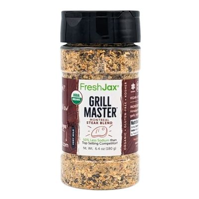 FreshJax Organic Grill Master Montreal Steak Seasoning Blend (6.4 oz Bottle) | Non GMO, Gluten Free, Keto, Paleo, No Preservatives Steak Seasoning for Grilling | Handcrafted in Jacksonville