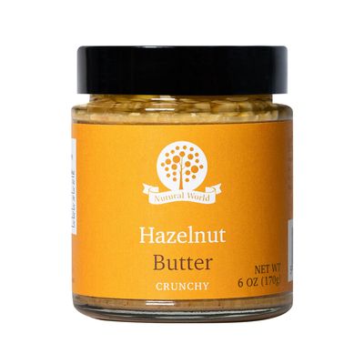 Nutural World - Crunchy Hazelnut Nut Butter 6 Oz (170g) - 100% Pure / Single Ingredient - Great Taste Award winner