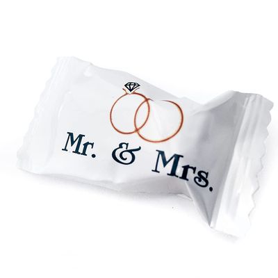 Candy Envy - Mr. and Mrs. Buttermints - 13 oz. Bag - Approximately 100 Individually Wrapped Mints - Wedding Favors