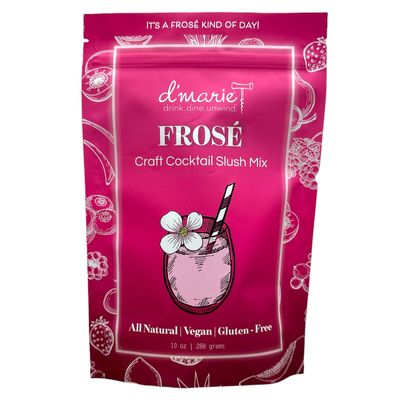 Frozen Cocktail Drink Mix - Makes 10 Wine Slushies - Drink Powder Pouches for Alcohol - All Natural Low Sugar Mixer, No Blender Needed - Fros