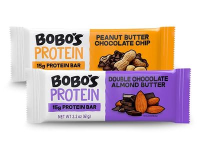 Bobo&#39;s Protein Bar Variety Pack, Chocolate Chip Peanut Butter (6 Bars) and Double Chocolate Almond Butter (6 Bars)