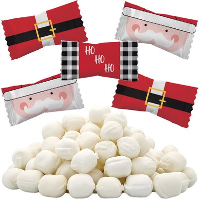 The Dreidel Company Santa Buttermints Buttermints, Mint Candies, After Dinner Mints, Butter Mint Candy, Fat-Free, Individually Wrapped, 55 Pieces