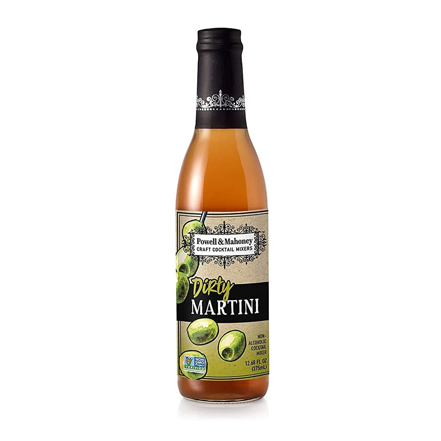 Powell &amp; Mahoney Craft Cocktail Mixers - Dirty Martini - NA Cocktail Mix - Free from Artificial Sweeteners and Flavors - 12.68 oz - Non-GMO