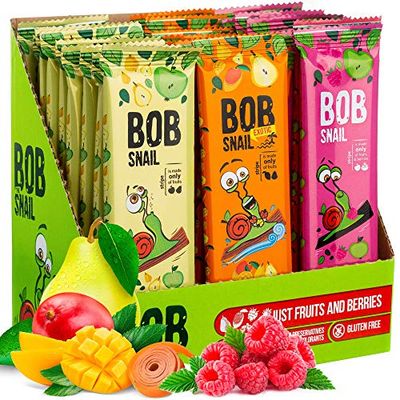 Snacks Variety Pack for Kids Adults - 30 Healthy Fruit Snacks Individual Packs for Kids Adults with Natural Mango Raspberries Pears and Apple Gluten-Free Vegan Low Carb Fruit Bar No Sugar Added