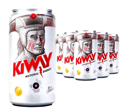 KiWay Natural Energy Drink Maqui Berry Natural Caffeine Guarana No Added Sugar No Artificial Colors or Sweeteners Keto Friendly Vegan Friendly 8 Calories 84oz  250mL 12Can Value Pack