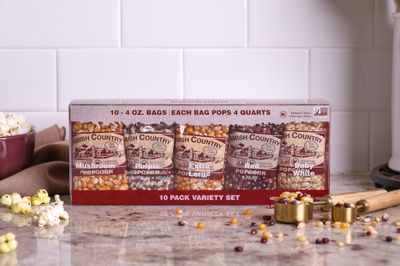 Amish Country Popcorn | 4 Ounce Variety Kernel Gift Set (10 Pack Assorted) | Old Fashioned, Non-GMO and Gluten Free (4oz Each, 10ct Total)