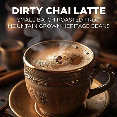 Maud's Espresso Chai Tea Latte Tea Pods, 18 ct | Dirty Cha Cha Chai Latte Flavored Tea | Solar Energy Produced Recyclable Single Serve Chai Latte Pods Compatible with Keurig K-Cup Brewers