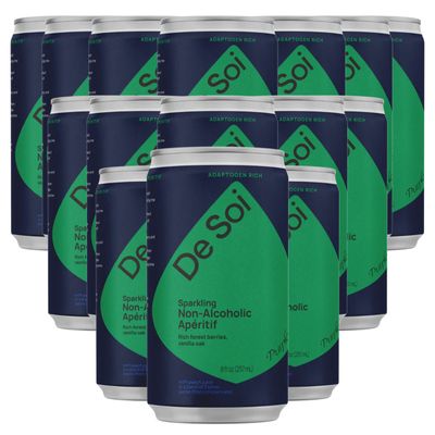 De Soi Purple Lune Non-Alcoholic Aperitif by Katy Perry - Sparkling Adaptogen Bever-age with Cherry, Ashwagandha, Green Tea | Non-Alcoholic, Vegan &amp; Gluten-Free | 15-PACK (8 Fl Oz Cans)