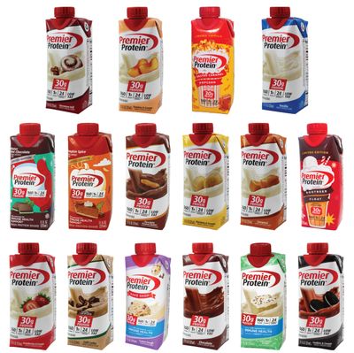 Premier Protein Shake Sampler Variety | 10 Pack Of Different Assorted Flavors | Ready To Drink High Protein Shakes | Liquid | 10 Of 17 Pictured Shakes | Niro Assortment (Includes NiroBeverage Sleeve)